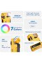G5 Rechargeable EDC Flashlight, 400 Lumens Dual Light Sources Mini RGB Flashlight, Magnetic Keychain Flashlight, Portable Pocket Light for Outdoor, Camping, Home & Emergency Use (Yellow) - 3