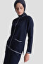 Striped detailed knitwear set navy blue - 4