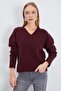Basic V-Neck Oversize Knitwear Sweater