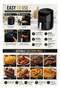 Digital Air Fryer 1500W, 6L Large Capacity Air Fryer - Rapid Air Convection, LED Touch Display, Adjustable Temperature, Dehydrate Function & Dishwasher Safe Basket for Fries, Steak, Chicken, Cak - 4