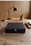 Leather Covered Wooden Watch Box, 12 Watch Storage Box, Stylish Watch Organizer - 4