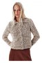 Neps Knitted Shiny Button Beige Knitwear Jacket - 3