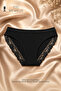 Black Women's Cotton Modal Lycra Lace Luxury Panties - 5