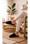 Women's Black Closed 3-Stripes House Slippers 3 cm Byndkap3C - 6