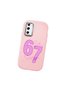 Pink Silicone Case for Samsung Galaxy S20 Fe 4G/5G Compatible with Rakam Six Seven Written Pattern Shock Absorbing Camera Protection - 3