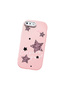 iPhone 7 Plus/8 Plus Compatible Leopard Pattern Stars Pattern Shock Absorbing Pink Silicone Case with Camera Protection - 3