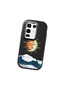 Infinix Note 50/Note 50 Pro Compatible Retro Style Sun Moon Sea Wave Pattern Shock-Absorbing Black Silicone Case with Camera Protection - 3