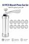 Biscuit Press Gun 10 Pcs Set | Aluminium Cookie Maker With 20 Cookie Shapes | Manual Cookie Press For Biscuits Icing Decorating Baking - 2