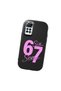 Redmi Note 12 Pro 4g Compatible Black Silicone Case with Number Six Seven Written Pattern and Shock Absorbing Camera Protection - 3