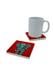Motifed Elephant Printed Natural Stone Coaster 10X10 1G-Fil3 - 2