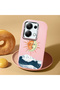 Poco M6 Pro 4g Compatible Retro Style Sun Moon Sea Wave Pattern Shock Absorbing Camera Protected Pink Silicone Case - 2