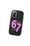 Realme C67 4g Compatible Number Six Seven Written Pattern Shock Absorbing Camera Protected Black Silicone Case - 3
