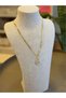 Glb-stl41414 lock necklace - 45 cm - gold