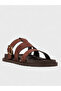 Women's Summer Flat Slippers - 230 3177 - Brown Suede - 2