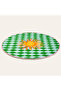 Dadri Green - Yellow American Service Plate 35 cm - 3