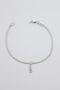 Glb-stl41414 dangle stone bracelet - silver
