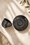 Luxury Striped Porcelain Coffee Cup Set - Cup Set with Saucers