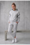 Women's Grimelange Hooded Oversize Tracksuit Set with Decorative Stitching Detail - 2