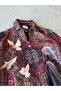 Pigeon Bordo Desen Premium Printed Design Zippered Jacket - 5