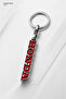 Honda Logo Metal Keychain – Stylish Design with Red Text
