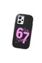 Redmi Note 12 5g Compatible Black Silicone Case with Number Six Seven Written Pattern and Shock Absorbing Camera Protection - 3