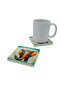 Elephant Printed Natural Stone Coaster 10X10 1G-Fil2 - 2