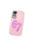 Redmi Note 12 Pro 4g Compatible Number Six Seven Written Pattern Shock Absorbing Camera Protected Pink Silicone Case - 3