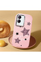 Vivo Y28 4g Compatible Leopard Pattern Stars Pattern Shock Absorbing Pink Silicone Case with Camera Protection - 2