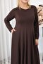 Plus Size Flared Modal Fabric Dress - 8