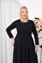 Plus Size Flared Modal Fabric Dress - 6