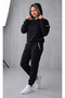 Women's Grimelange Hooded Oversize Tracksuit Set with Decorative Stitching Detail