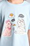 100% Cotton 2-Piece Pajama Set with Printed Stripes for Girls (26 Wn) - 4