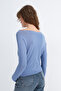 Kayık Yaka Basic Blouse B1888 - 6