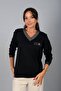 Women's V-Neck Long Sleeve Blouse - 3
