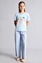 100% Cotton 2-Piece Pajama Set with Printed Stripes for Girls (26 Wn) - 2