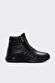 Genuine Leather Black Women's Sports Boots 138Sza43608