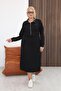 Plus Size Zipper Dress with Drawstring Detail - 6