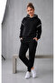 Women's Grimelange Hooded Oversize Tracksuit Set with Decorative Stitching Detail - 4