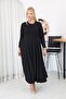 Plus Size Flared Modal Fabric Dress - 5