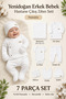 Newborn Baby Boy Organic Cotton 7-Piece Hospital Discharge Set – Blanket and Bodysuit Set 0-3 Months