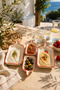 Strawberry Series 4 Piece Ceramic Rectangular Breakfast Appetizer Olive Bowl Snack Bowl Set - 3