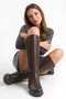Aci Brown Zipper Detail Modern Women's Boots 145308