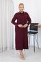 Plus Size Button Detailed Modal Fabric Suit - 3