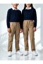 Unisex School Pants Linen Fabric with Cargo Pockets 2 Pieces Beige Color Suitable for All Seasons - 5