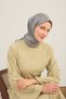 Shiny Scarf Ottoman Paisley Green Gray