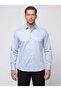 Blue Non-Iron Cotton Dynamic Fit Men's Long Sleeve Shirt