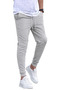 Set of 3/3 Pieces Unisex Ribbed Regular Black Gray Navy Blue Color Sports Sweatpants - 6