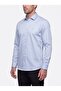 Blue Non-Iron Cotton Dynamic Fit Men's Long Sleeve Shirt - 3