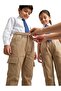 Unisex School Pants Linen Fabric with Cargo Pockets 2 Pieces Beige Color Suitable for All Seasons - 7