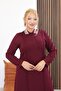 Plus Size Polo Neck Modal Fabric Dress - 6